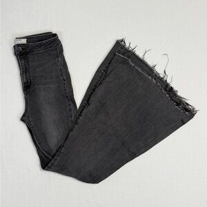 Free People Size 27 Flare Jeans Distressed Hem